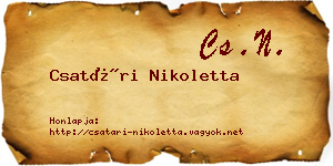 Csatári Nikoletta névjegykártya