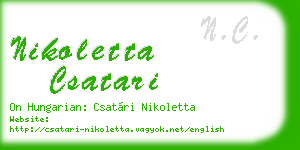 nikoletta csatari business card
